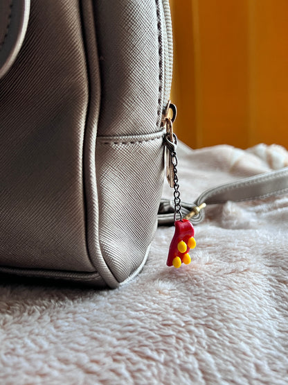 Heart-eyed Skull keychain