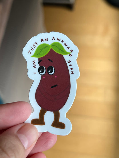 Awkward Bean Sticker